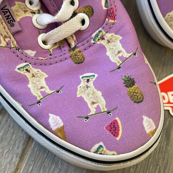 Vans Shoes Pool Vibes Pink Dogs Ice-cream Sneakers Size Womens 8 /Mens 6.5 - Picture 3 of 9